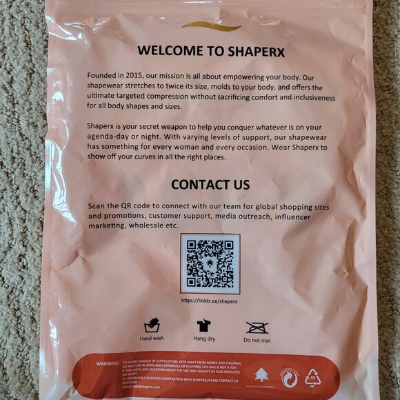 Women’s Long Sleeve V-Neck Bodysuit – Light Blue – NIP – Shaperx - Picture 12 of 12